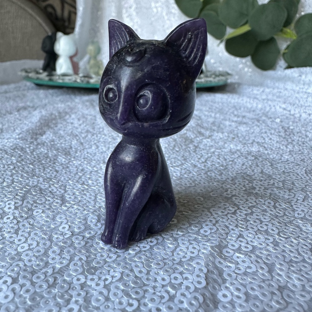 Lepidolite sailor moon Luna crystal cat